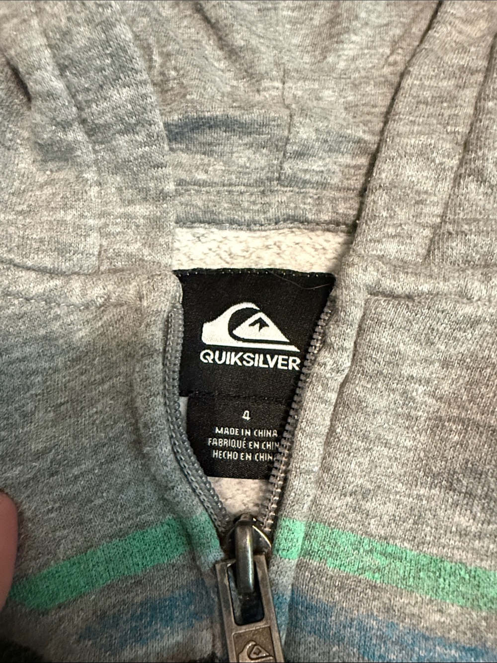 Quiksilver Kids' Gray Zip Hoodie & White Long-Sleeve Logo Tee Set - Picture 4 of 4